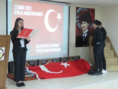 12 Mart İstiklâl Marşının Kabulü ve Mehmet Akif Ersoy'u Anma Programı Düzenlendi