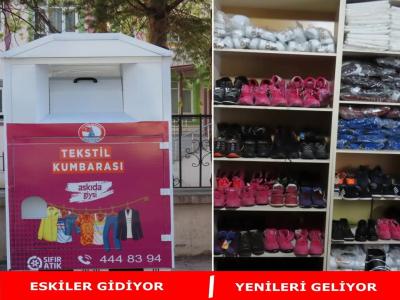 Tekstil Kumbaralarında Toplanan Eski Kıyafetler Yenileri ile Takas Ediliyor