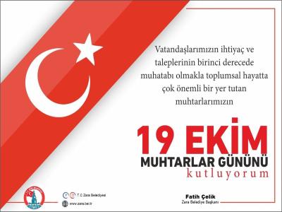 19 Ekim Muhtarlar Günü Kutlu Olsun