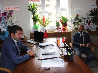 Ziraat Odası Başkanı Zeki Şimşek'den Belediye Başkanı Fatih Çelik’i ziyaret.