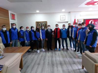 Zara Gençlik ve Spor Müdürü Hamza Ergüt ve Öğrencilerinden Ziyaret