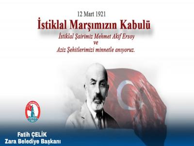 Bağımsızlığımızın Sembolü İstiklâl Marşımızın Yıl Dönümü Kutlu Olsun